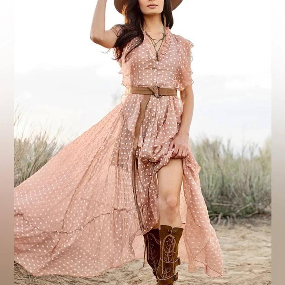 JOYFOLIE Cass Dress in Warm Sand, Women’s Medium - Picture 1 of 4